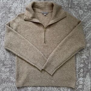 J. Crew Merino Wool Blend Quarter Zip Sweater